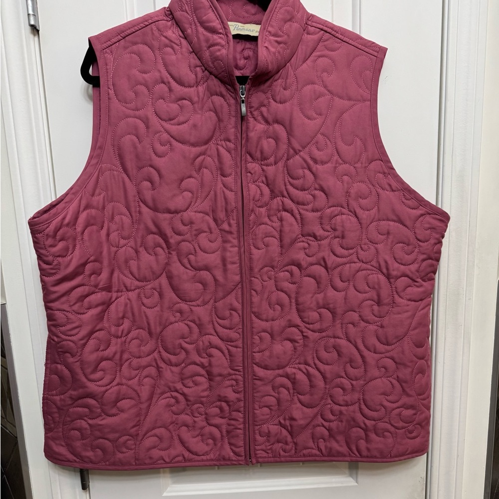 Penman Size 2X Coldwater Creek Quilted Mauve Vest